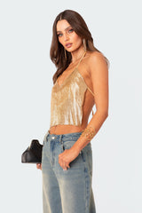 Forever Chainmail Open Back Top