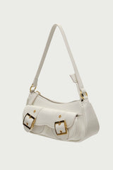 Zinnia Faux Leather Buckle Bag