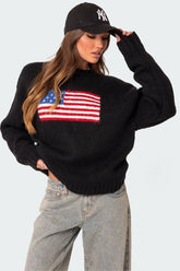 USA Oversized Chunky Knit Sweater
