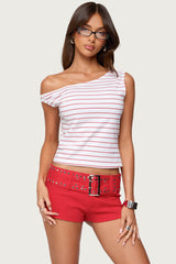 Keryn Striped Asymmetric Top