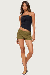 Knotted One Shoulder Asymmetric Top