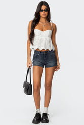 Siobhan Mid Rise Denim Shorts