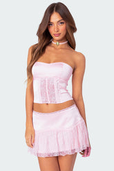 Lex Satin Effect & Lace Corset