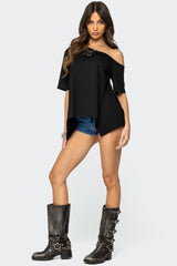 Josy Off Shoulder Handkerchief Top