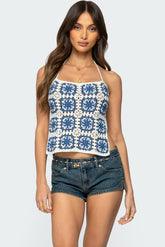 Naia Backless Crochet Top
