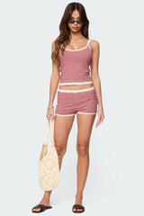 Saylor striped knit shorts