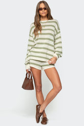Amaris Striped Knit Shorts