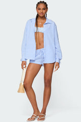 Lira Textured Gingham Button Up Shirt