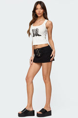 Payson Wide Belted Mini Skort