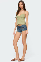 Brianne Textured Babydoll Tank Top