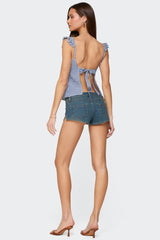 Jenson Backless Gingham Top