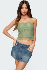 Liri Layered Lace Tube Top