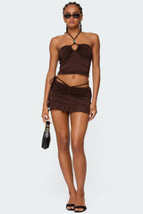 Koda Ruched Mini Skirt
