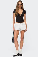 Burkley Keyhole Gathered Top