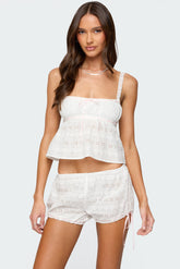 Mina Backless Eyelet Babydoll Top