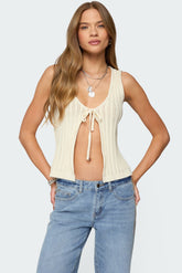 Verona Split Front Knit Top
