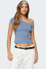 Lorna Contrast Off Shoulder Top