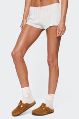 Linny Contrast Pointelle Shorts