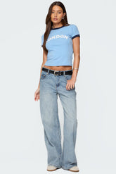 Ery Wide Leg Mid Rise Jeans