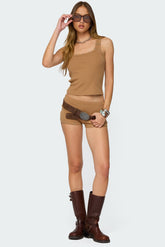 Hasel Grommet Ribbed Shorts