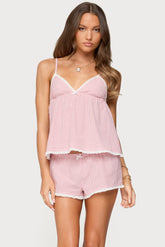 Danna Pinstripe Babydoll Tank Top