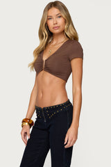 Jazzi U Ring Crop Top
