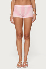 Lovina Textured Striped Micro Shorts