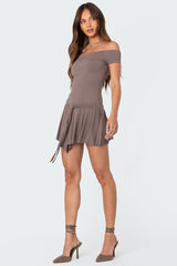 Tala Belted Off Shoulder Mini Dress