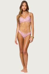 Pip Striped Ruffle Edge Bikini Bottom