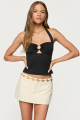 Delcy Cut Out Halter Top