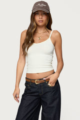 Aspyn V Neck Ribbed Tank Top