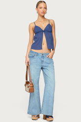 Petite Low Rise Wide Leg Jeans