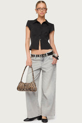 Petite Magda Low Rise Acid Wash Jeans