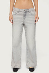 Petite Magda Low Rise Acid Wash Jeans