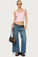 Petite Vyxen Vintage Washed Low Rise Jeans