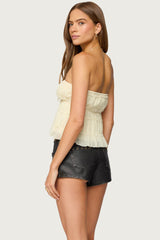 Seren Ruffle Chiffon Strapless Top