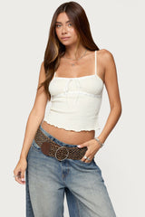 Misty Lacey Textured Tank Top