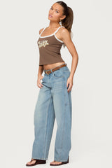 Korie Barrel Leg Low Rise Jeans