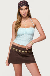 Galya Textured Halter Top