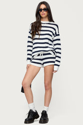 Amaris Striped Knit Shorts