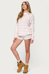 Amaris Striped Knit Shorts
