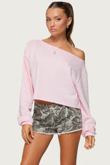 Aveline Off Shoulder Light Sweatshirt