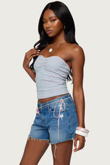 Veranda Textured Striped Tube Top