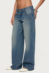 Ronny Curved Stitch Low Rise Jeans