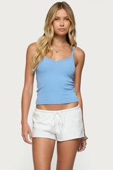 Aspyn V Neck Ribbed Tank Top