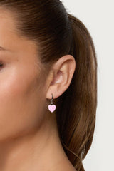 Pinky Heart Earrings