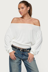 Nannie Off Shoulder Oversized Top