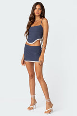 Thora Woven Lace Up Corset