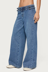 Livia Double Belt Low Rise Jeans