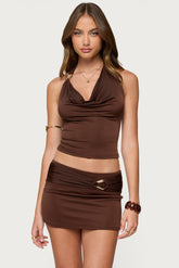 Isaiah Abstract Ring Halter Top